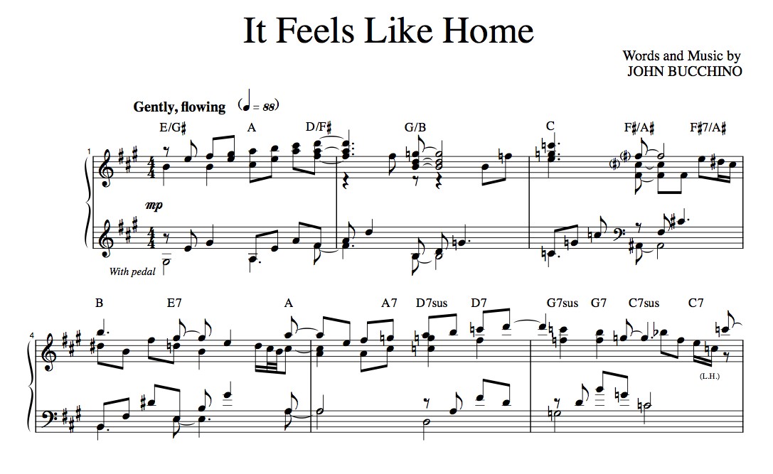 “It Feels Like Home” [Sweet love ballad] in A – Tenor (“It’s Only Life” CD key)