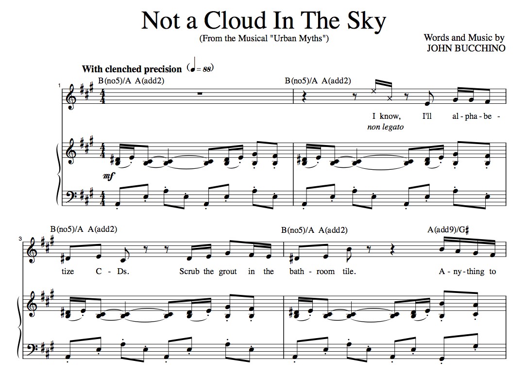 “Not A Cloud In The Sky” [Medium-tempo acting piece] in A