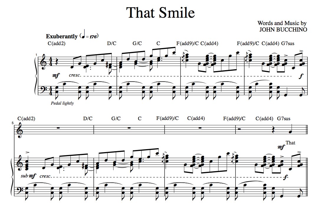 “That Smile” [Joyful up-tempo] (Solo) in C