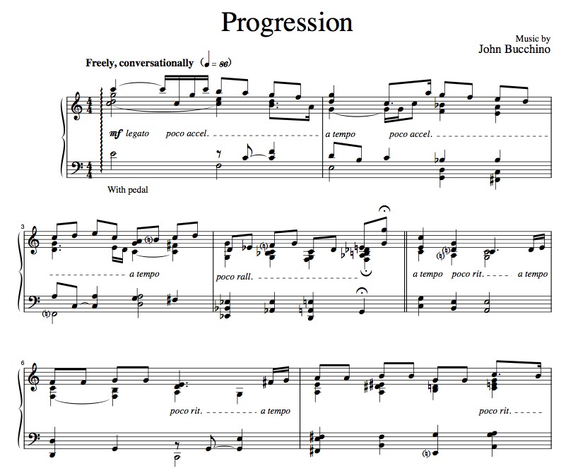 “Progression” [Instrumental for solo piano] (“It’s Only Life” CD key) in C