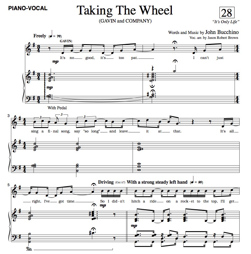 “Taking The Wheel” (SATB)