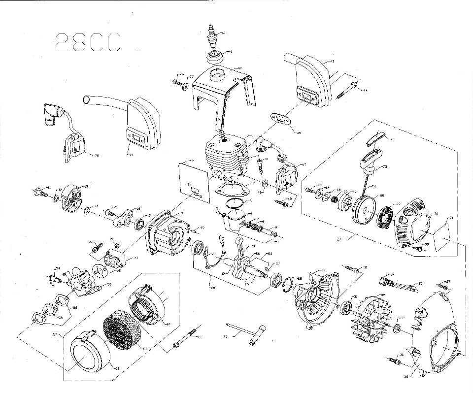 28cc GAS Engine 40140B