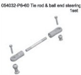 054032 P6-60 Tie Rod & Ball End Steering