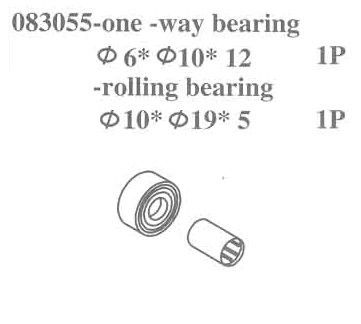 083055 One-way Bearing 6*10*12 / Rolling Bearing 10*19*5 