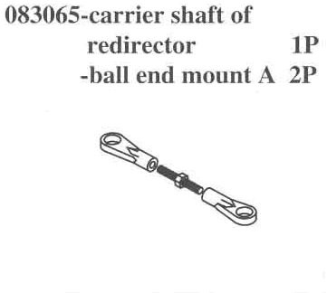 083065 Carrier Shaft for Redirector / Ball End Mount A