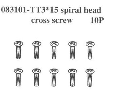 083101 Flat Head Screw TT3*15