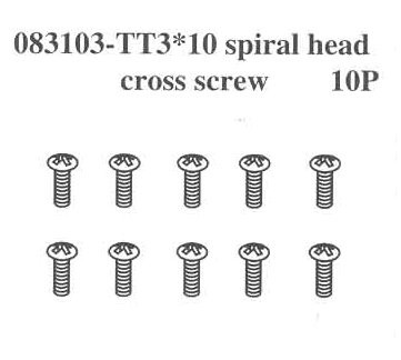 083103 Flat Head Screw TT3*10