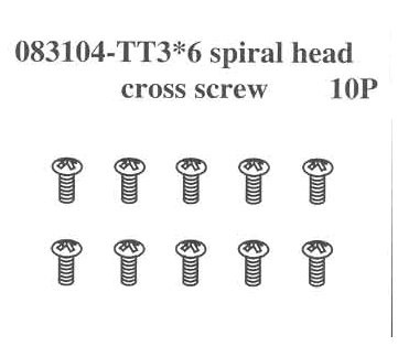 083104 Flat Head Screw TT3*6