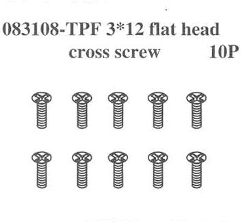 083108 Flat Head Screw TPF3*12