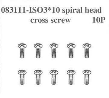 083111 ISO3*10 Spiral Head Cross Screw