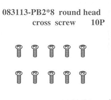083113 Round Head Screw PB2*8