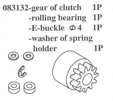 083132 Clutch Bell / Bearing / Washer / E-Clip