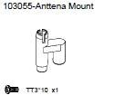103055 Anttena Mount + Philip Screw TT3*10 x1
