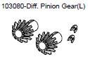 103080 Diff. Pinion Gear (L)