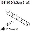 103116 Diff.Gear Shaft +E-Clipφ4 X2