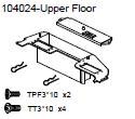 104024 Upper Floor + Philip Screw TPF3*10 x2 + Phililp Screw TT3*10 x4