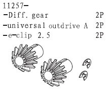 11257 Differential Gear /Universal Outdrive /E-Eclip 2.5