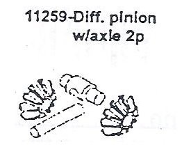 11259 Differential Pinion w/ axle 2PCS