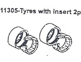 11305 Tires w/ Insert 2PCS