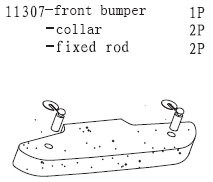 11307 (104046) Front Bumper Sponge w/ Fix
