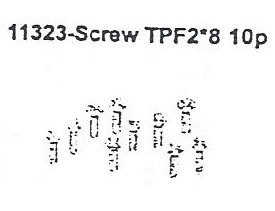 11323 Screw TPF2*8 10PCS