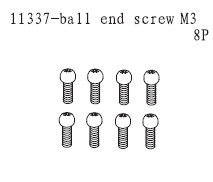 11337 Ball End Screw M3