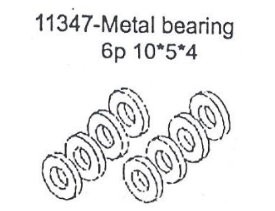 11347 Metal Bearing 6PCS 10x5x4