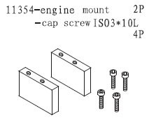 11354 Engine Holder w/ Hex. Screw M3*10