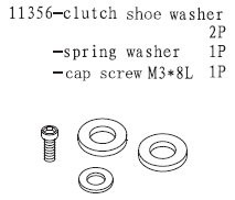 11356 Clutch Washer w/ Screw M3*8