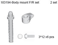 183194 Body Mount F/R Set