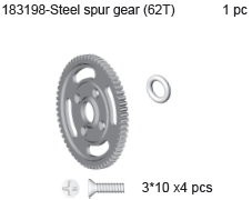 183198 Steel Spur Gear (62T)