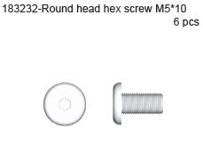 183232 Round Head Hex Screw M5*10