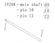 19208 Main Shaft & Pin 10/12 Set