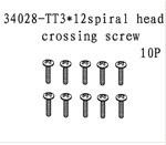 34028 TT3*12 Spiral Head Crossing Screw