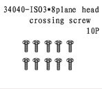 34040 ISO3*8 Plane Head Crossing Screw