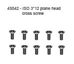 45042 ISO 3*12L Plane Head Cross Screw