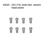 45045 ISO 3*8L Inner-hex. Column Head Screw