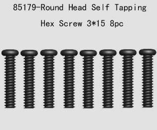 85179 Round Head Self Tapping Hex Screw 3*15