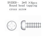 910009 Round end Crossing Screw PT3*6