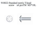 910022 Standard Metric T-Head Screw M3*10L