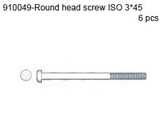 910049 Round Head Screw ISO 3*45 