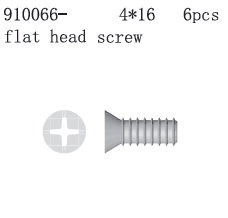 910066 Flat Head and Tail Mechanical Cross Screw M4*16