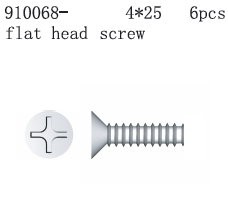 910068 Flat Head Philip Screw ISO 4*25
