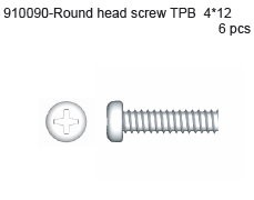 910090 Round Head Screw TPB 4*12