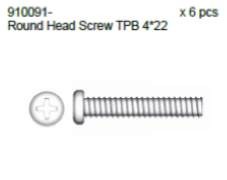 910091 Round Head Tapping Cross Screw TPB4*22