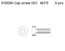 910096 Cap Screw ISO M3*8