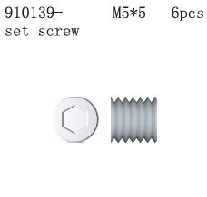 910139 Flat End Inner-hex Mechanical Screw M5*5