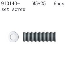 910140 Flat End Inner-hex Mechanical Screw M5*25