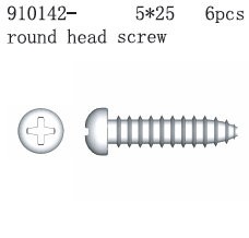 910142 Round Head Tine Tail Tapping Cross Screw 5*25
