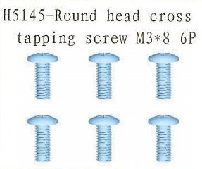 H5145 Round Head Cross Tapping Screw M3*8
